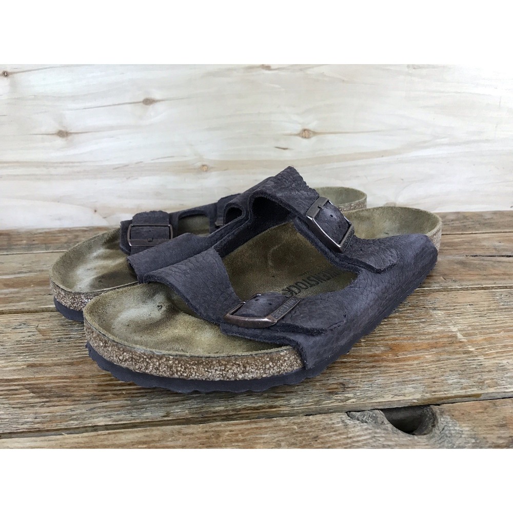 Birkenstock Arizona Brown Pebbled Leather Sandals Regular Womens EUR 43 US 10